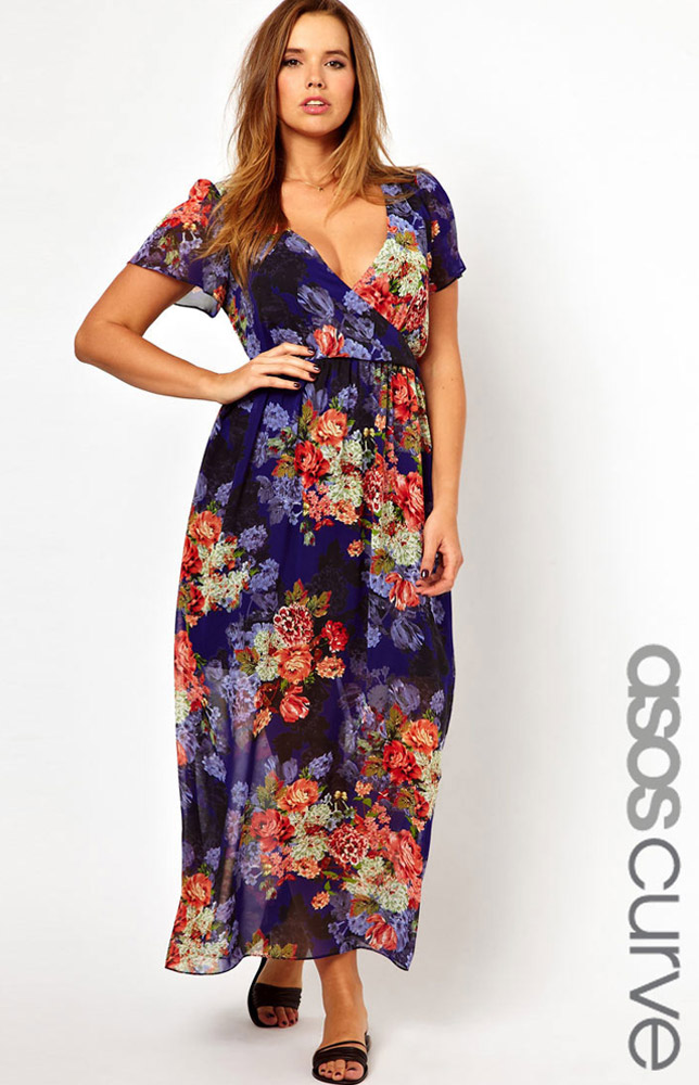 ASOS Curve - Maxi Dress in Vintage Floral Print