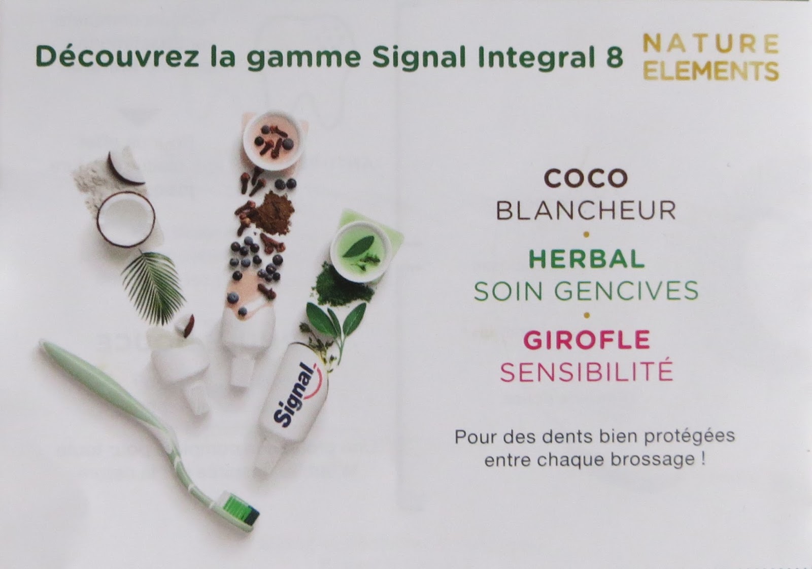 Cocotte forever Test dentifrice Signal Nature Elements Coco Blancheur