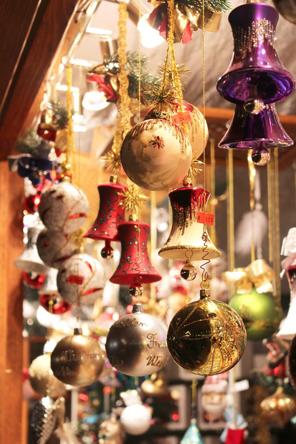 Glass baubles at the Christmas markets in Berlin - travel & lifestyle blog