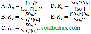 soal pg tetapan kesetimbangan
