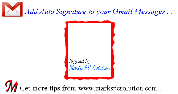 Add Gmail Signature with your mail