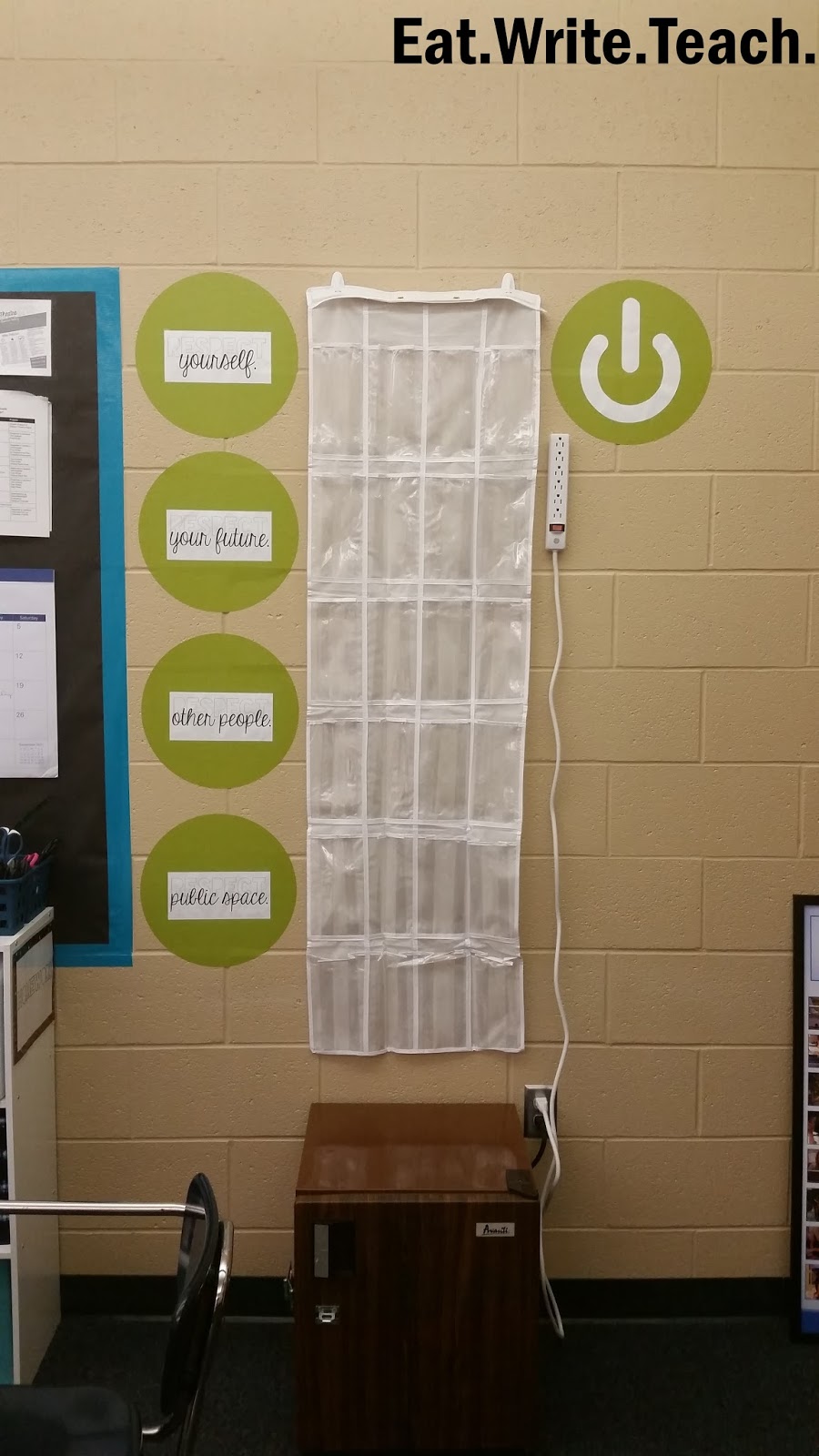 Eat Write Teach Clroom Tour 2017 Next To That Is A Cell Phone Charging Station Inspired By The Teal Paperclip My Students Love Having Designated Location Charge Their Phones
