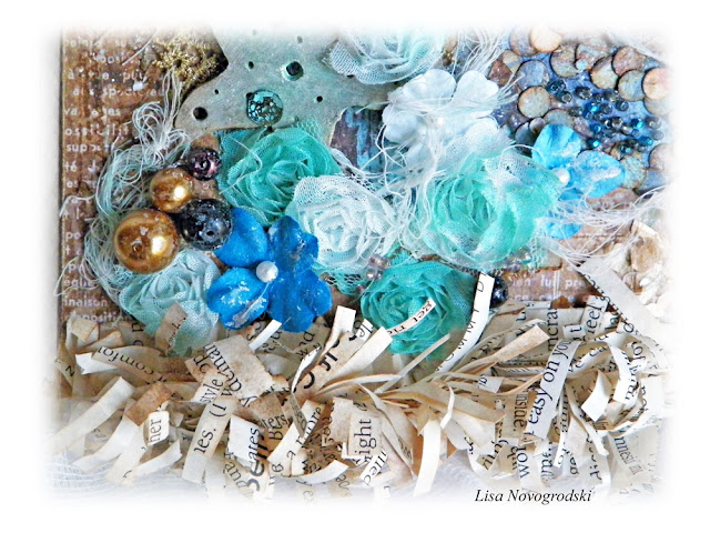 Julie Nutting Mermaid Tag by Lisa Novogrodski for the Frank Garcia Design Team using the French Riviera collection