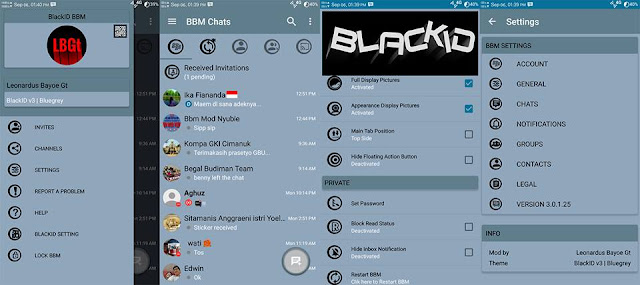 BBM MOD BlackID Bluegrey Edition V3.0.1.25 Apk
