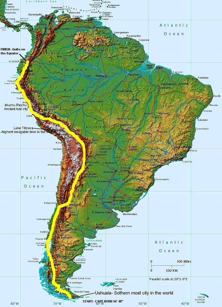 Andes Mountains   Map 