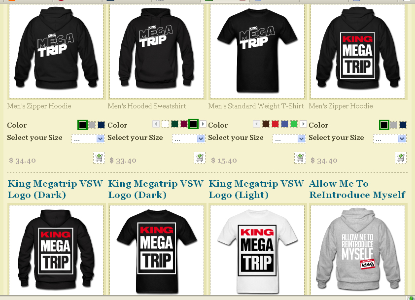 KING MEGATRIP Megatrip Spreadshirt Store!