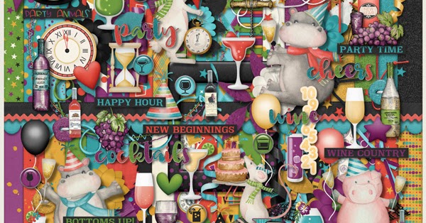 Artistic Creative Designs : Party Animals kit by BoomersGirl Designs