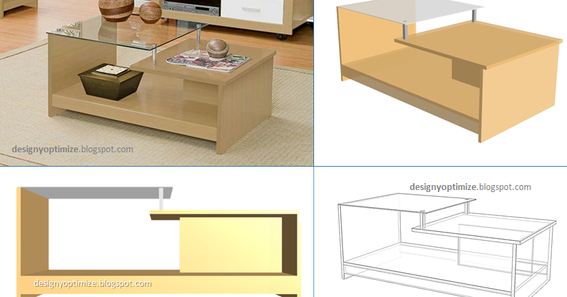 Diseño De Muebles Madera Mesa de Centro Con Vidrio Planos y Diseño De Muebles Madera Mesa de Centro Con Vidrio Planos y