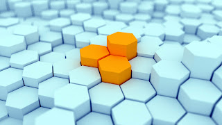Hexagon Blocks Design 3D HD Wallpaper 