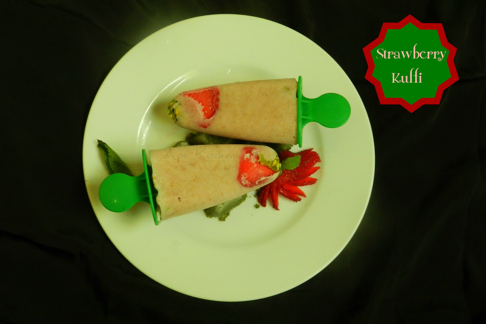 Summer Treats Strawberry Oats Kulfi Guilt free Strawberry Kulfi