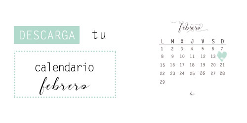 Calendario imprimible febrero