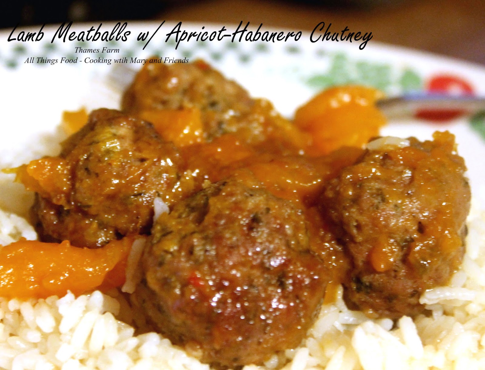 Cooking With Mary and Friends Lamb Meatballs with ApricotHabanero Chutney
