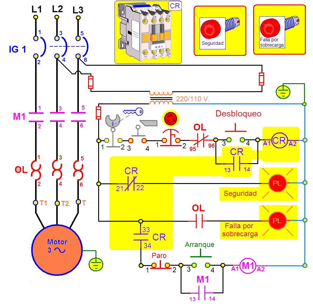 Diagrama Luz Indicadora Falla En Circuito