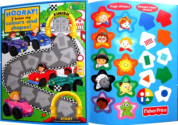 Kids Giggles Fisher Price Colors & Shapes Activity Book with reward