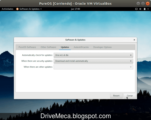 Cerramos la ventana Software & Updates dando click a Cerrar Cerramos la ventana Software & Updates dando click a Cerrar
