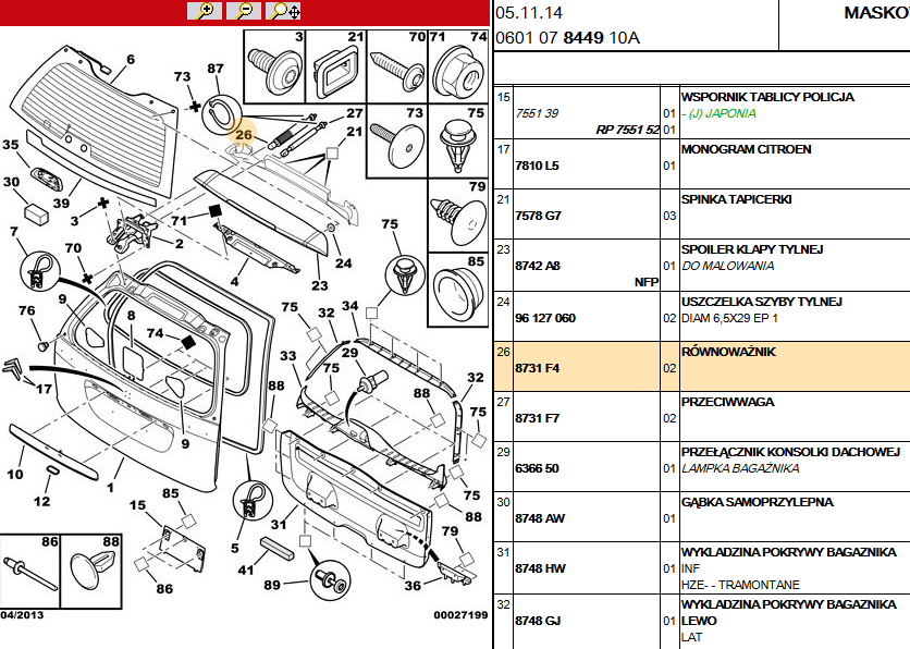 Sam Naprawiam Auto: Citroen C5 – Wymiana Siłowników Tylnej Klapy