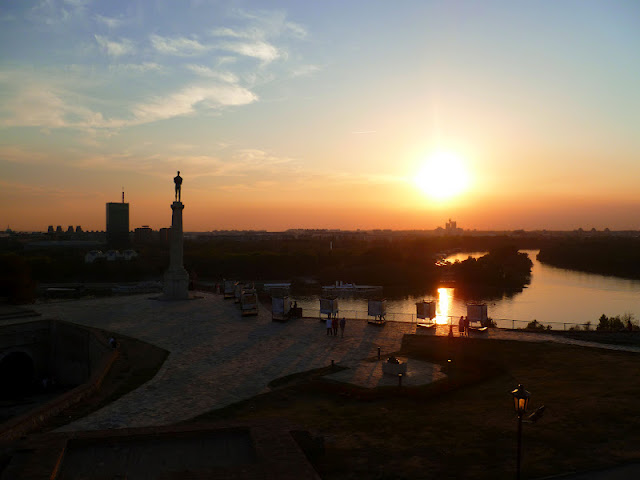 sunset at belgrade fortress
