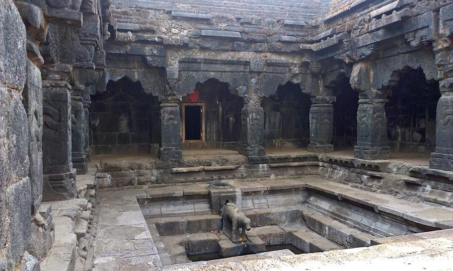 Inside of the Krishnabai temple in Mahabaleshwar