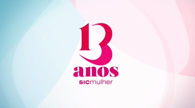 Logotipo e banner dos 13 anos do canal de televisão SIC Mulher