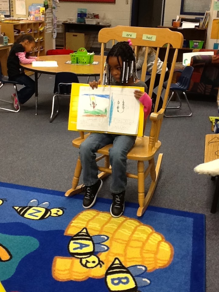 Mrs. Bayley's Kindergarten Kids Writing Author's Chair
