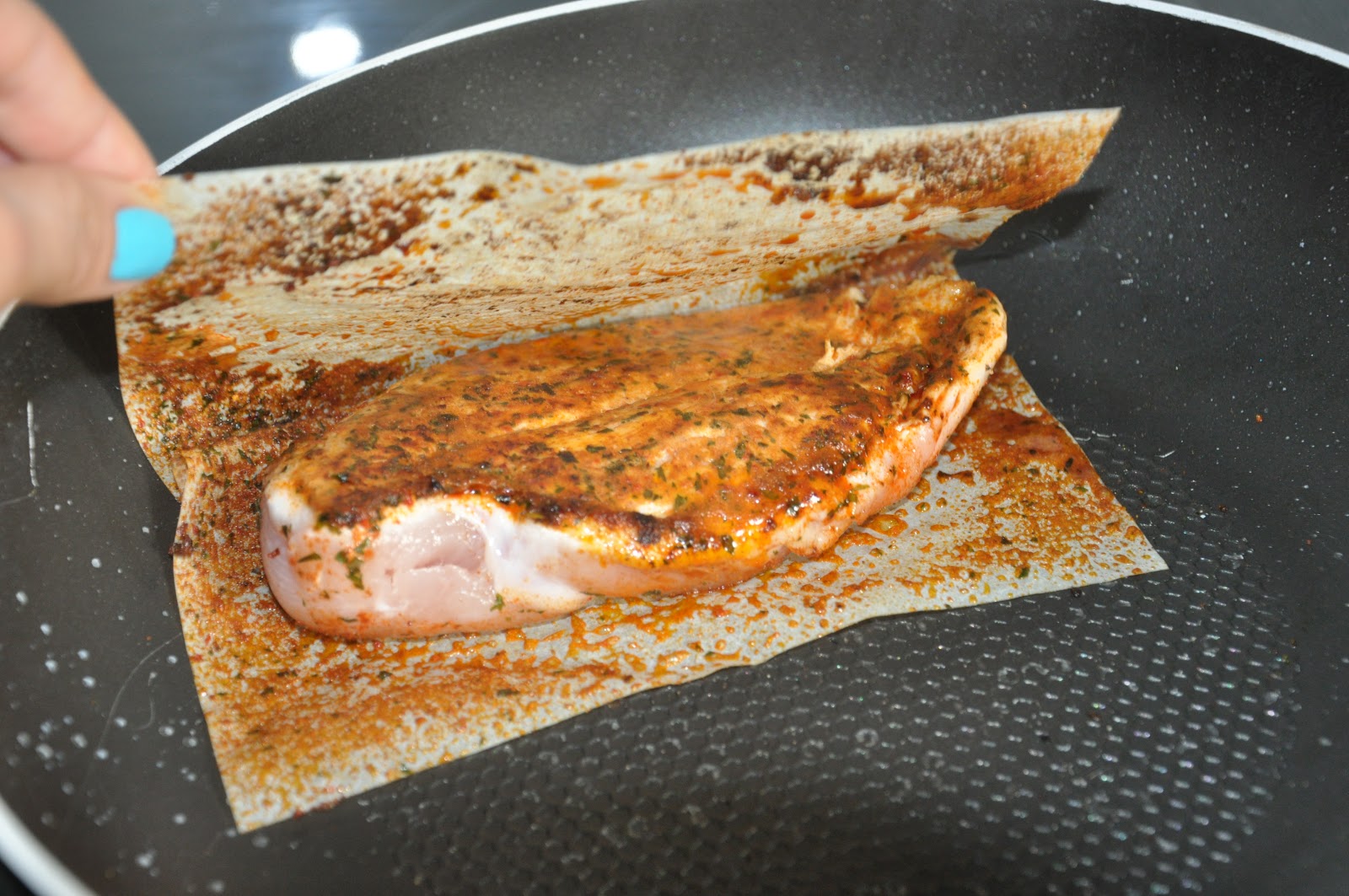 Ślinka cieknie! Pomysł na papirusFilet w pierzynce z warzyw)