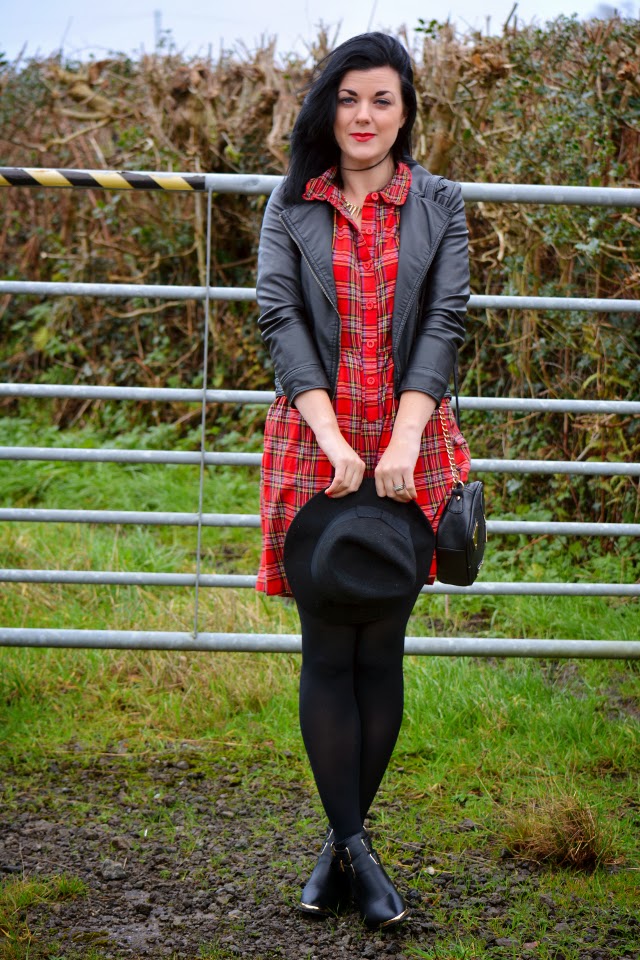 Tartan And Biker (The Christmas Outfit) - Rachel the Hat