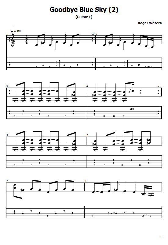 Pink Floyd Guitar Pro Pink Floyd Guitar Pro