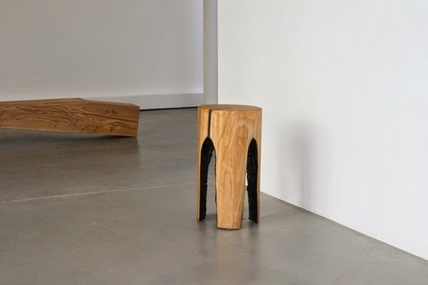 Purist design furniture made of wood