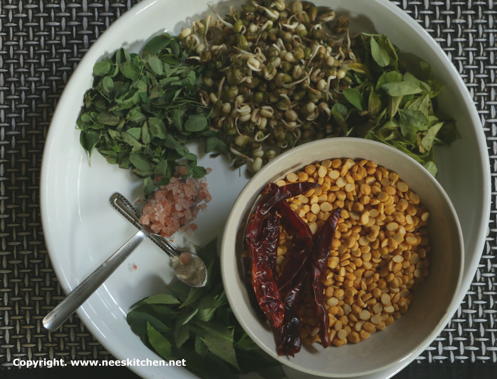 Sprouts Methi Moringa Leaves Paruppu Usli Nee's Kitchen