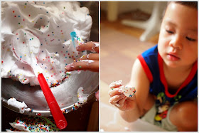 Shaving Cream and Water Balloon Play | Pink Stripey Socks