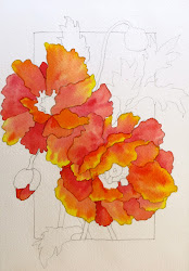 watercolor poppies painting painted workshop paint prism tutorial flowers flower dry step watercolours cool collect watercolors petals mingling