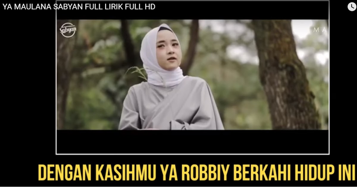 lirik Ya Maulana sholawat nabi