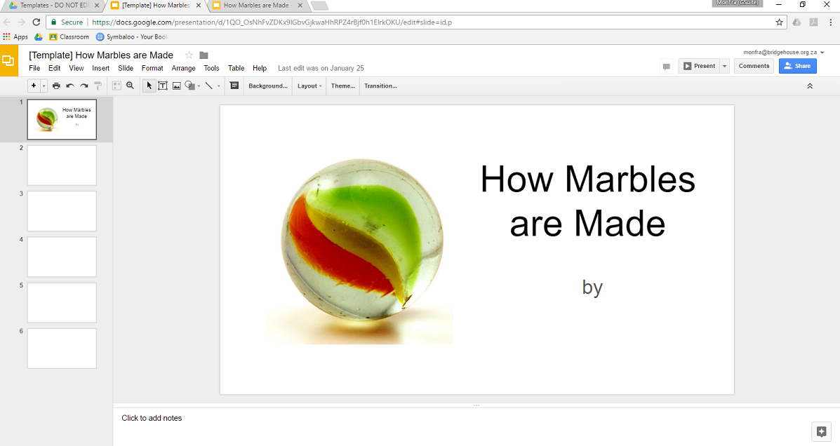 teacher squeaks how to set up a slide template for your students