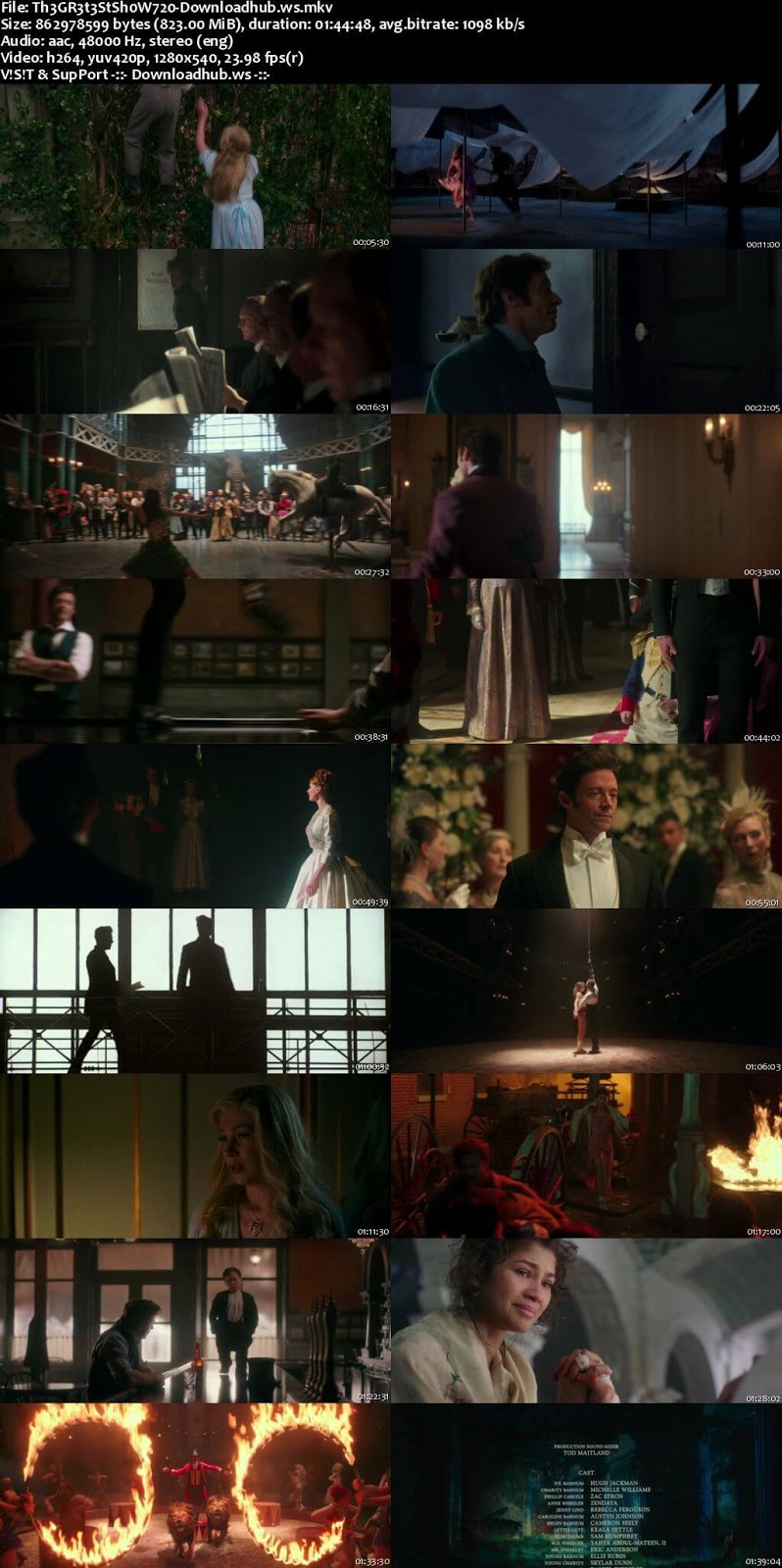 The Greatest Showman 2017 English 720p WEBRip 800MB ESubs