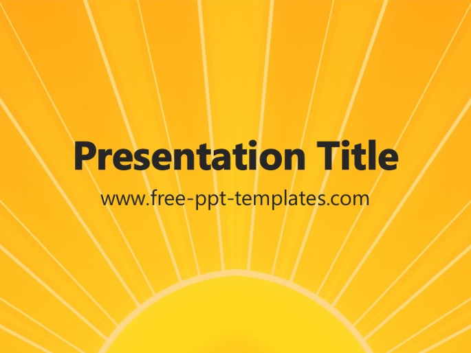 powerpoint presentation templates sun