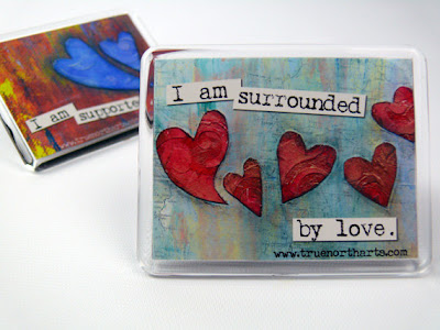 affirmation magnet says I am surrounds by love
