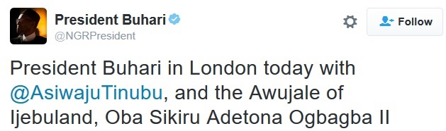 Amid Controversies, Buhari and Tinubu Spotted Exchanging Banters in London (Photos)