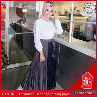 Jual RRJ196R191 Rok Skirt Duatone Wanita Plisket Mo Terbaru BMGShop