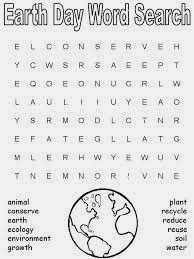 Easy Earth Day Wordsearch For Kids