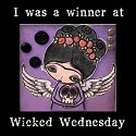 I am a winner of Wicked Wednesday ATC Challenge