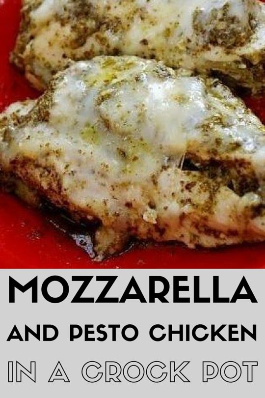 Mozzarella & Pesto Chicken In A Crock Pot Keto Dinner Recipes
