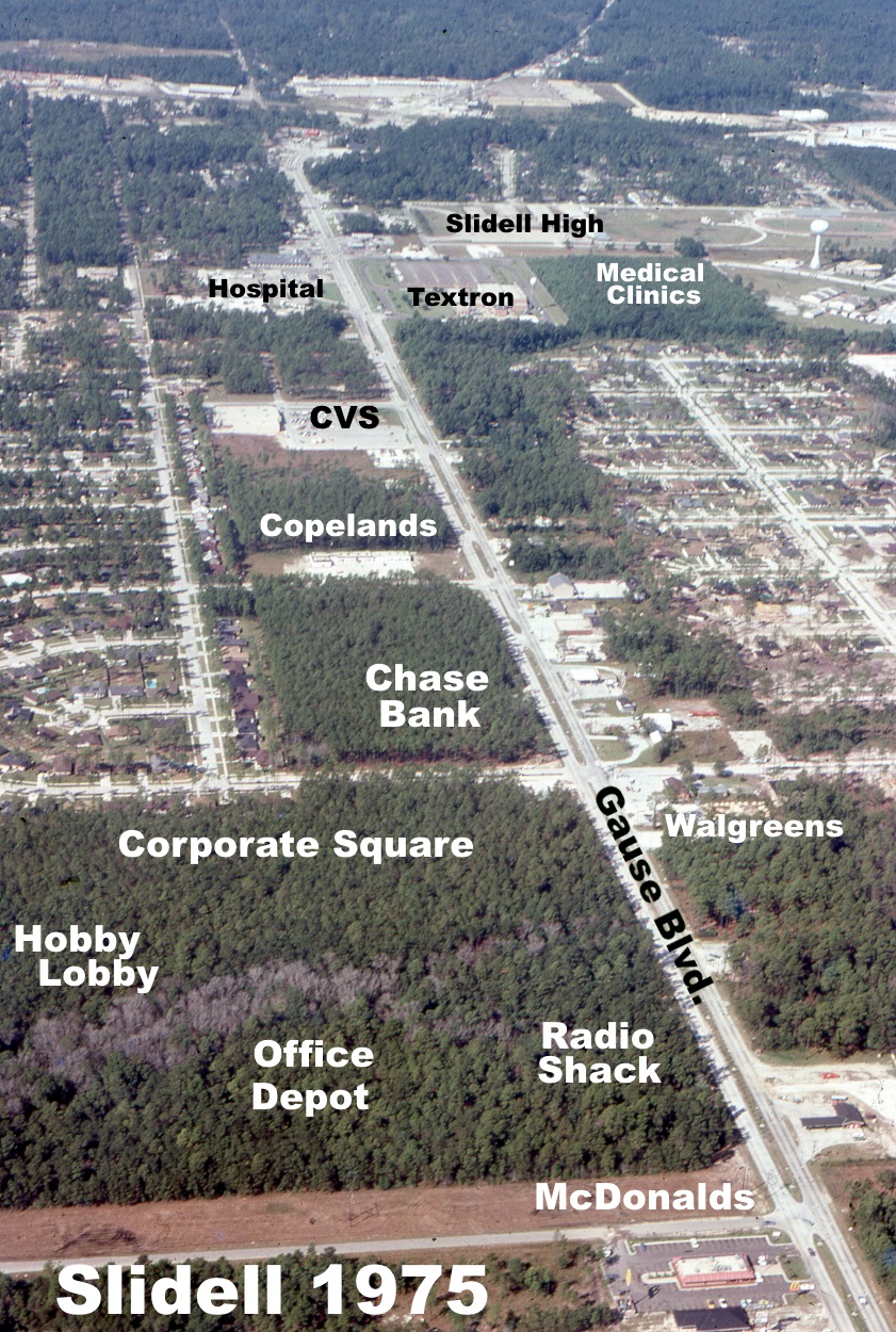 tammany family gause blvd looking west in 1975