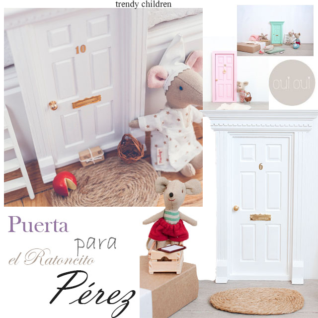 Puerta Ratoncito Perez Chic Mint Estrellas - Baby & Kids Deco