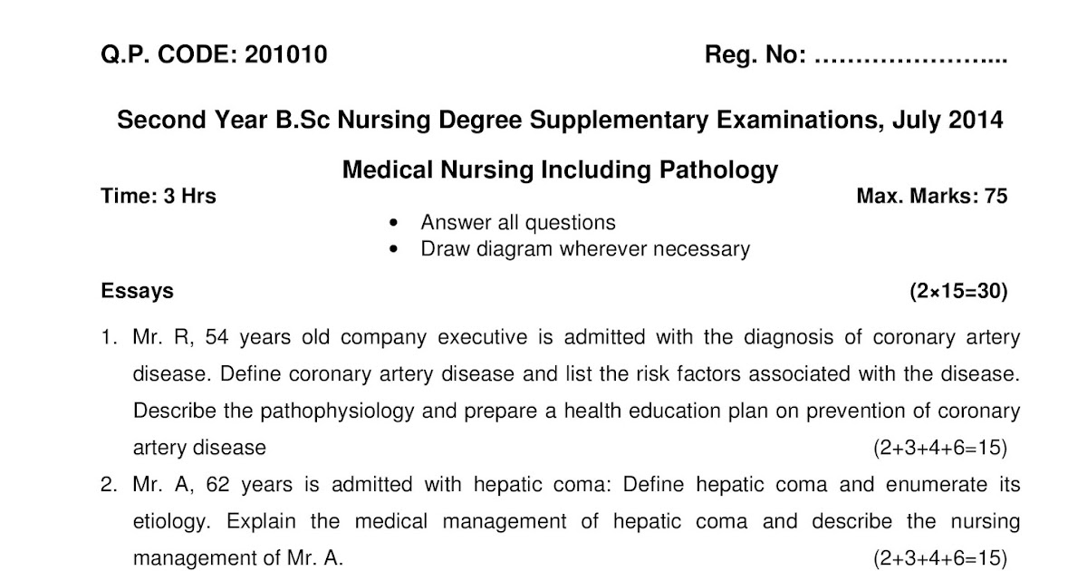 KUHS PREVIOUS QUESTION PAPER MEDICAL NURSING