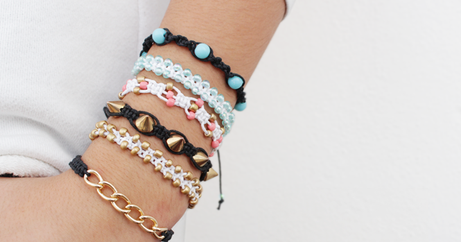 DIY 5 Different Square Knot Bracelets | Curly Made