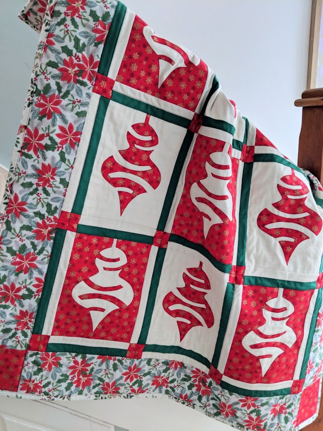 Ornament Christmas quilt