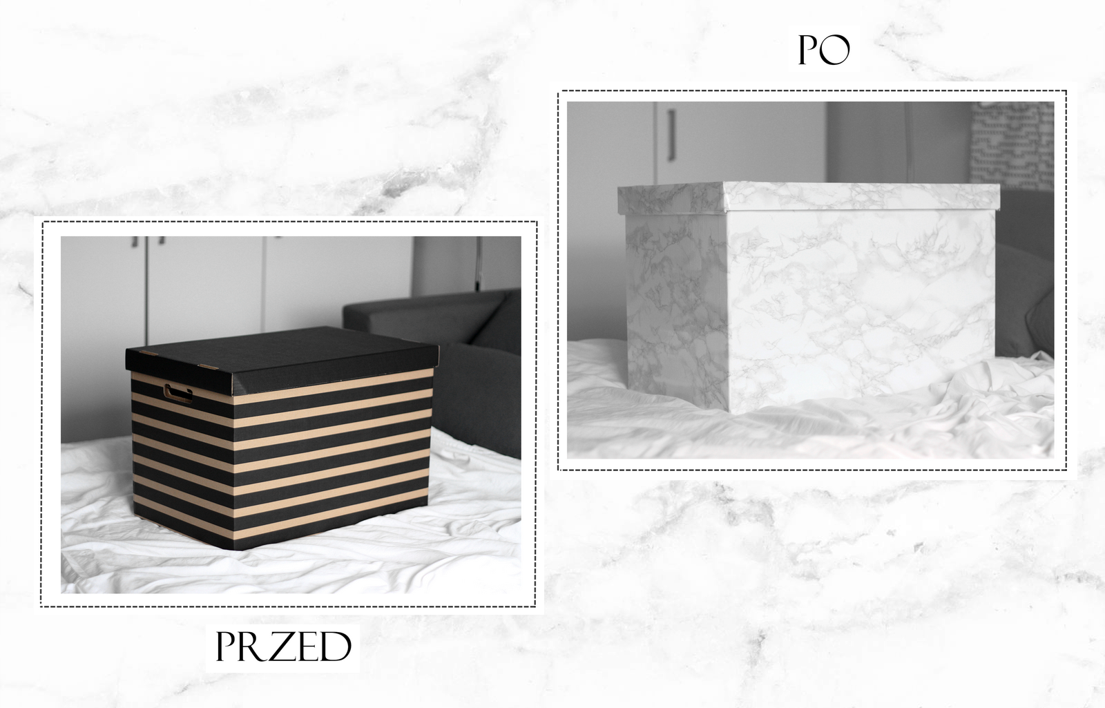 Marmurowe pudełko DIY marmurowe pudełko diy, marmur diy, pojemnik marmurowy