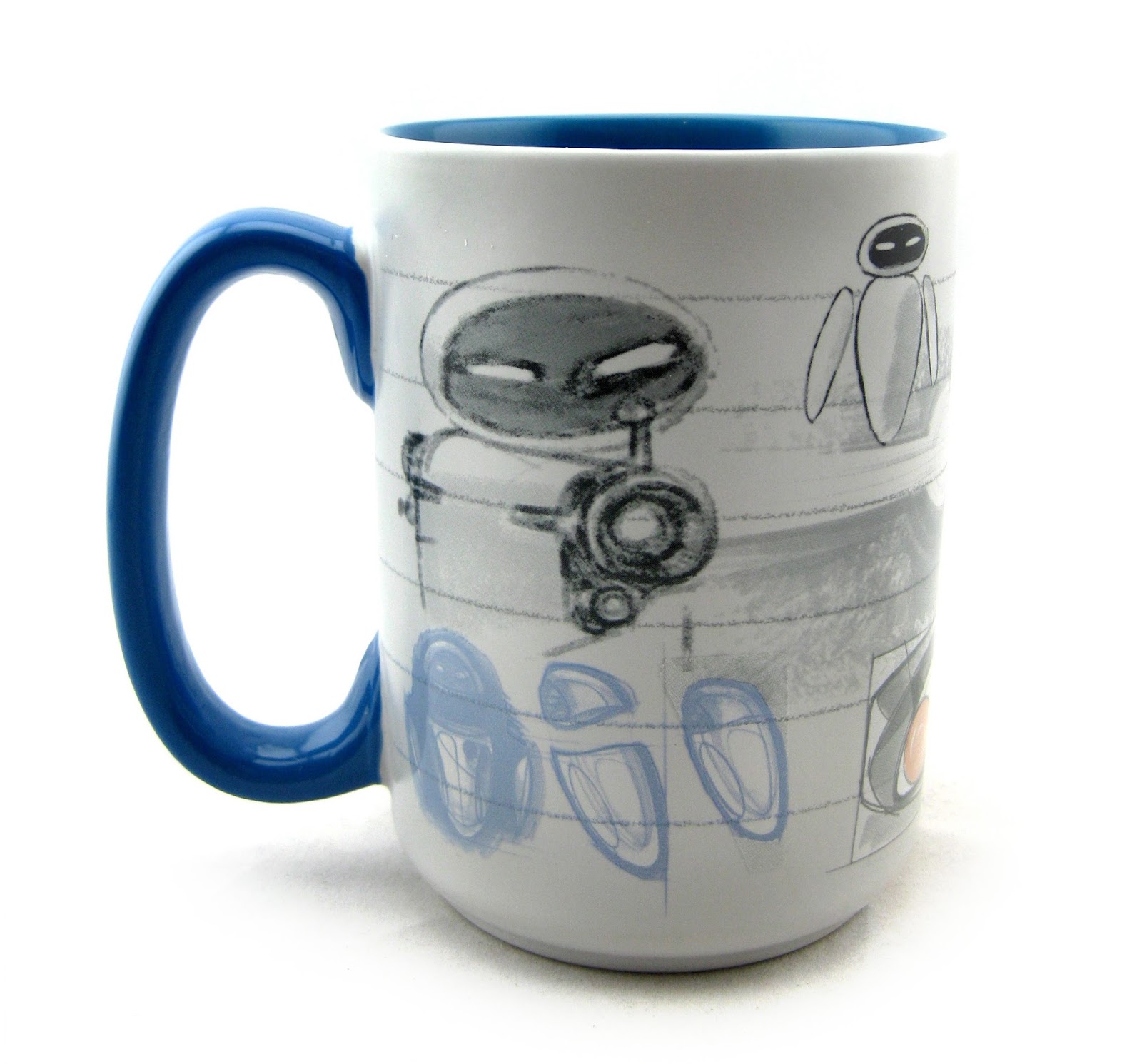 Disney Toy Story Wall-E Eve Sketch Ceramic Mug NEW