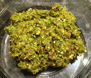 Basil, Sun-Dried Tomato, Feta, and Macadamia Nut Pesto