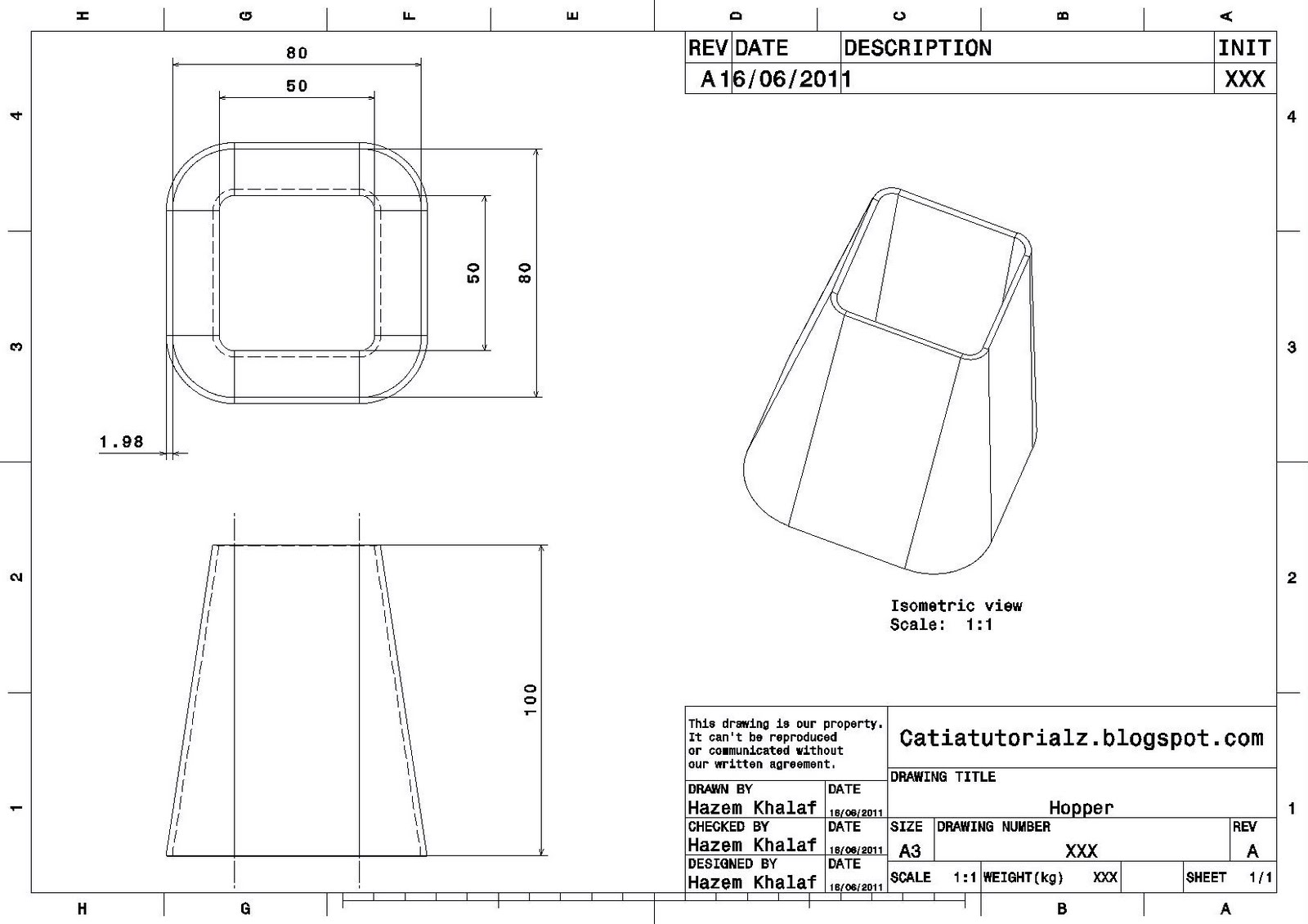 Catia Tutorialz 008 Canonic Hopper Modeling